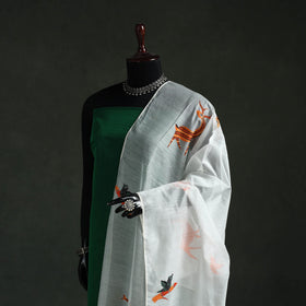 Original gond handpainted handloom chanderi silk dupatta 06