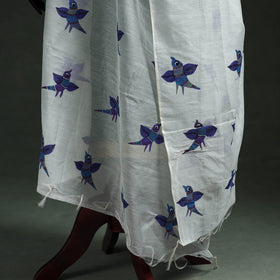 Original gond handpainted handloom chanderi silk dupatta 09