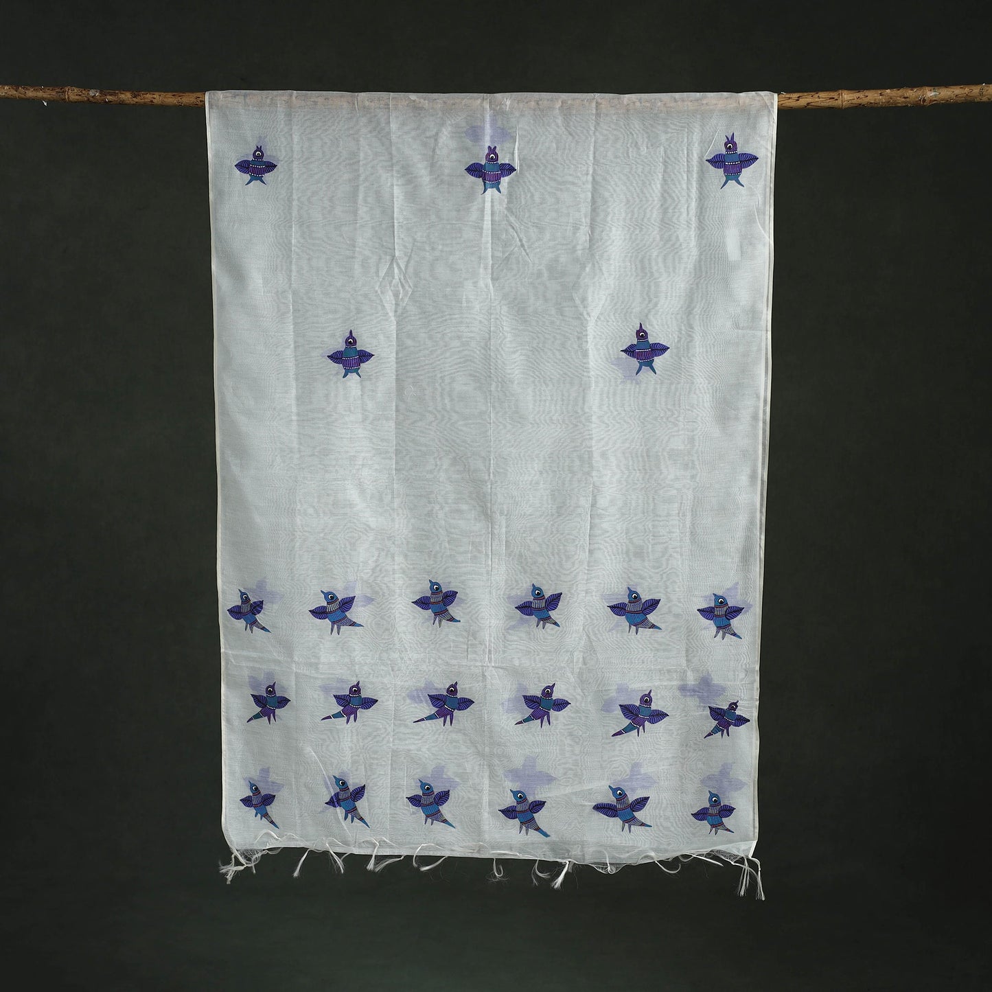 Original gond handpainted handloom chanderi silk dupatta 09