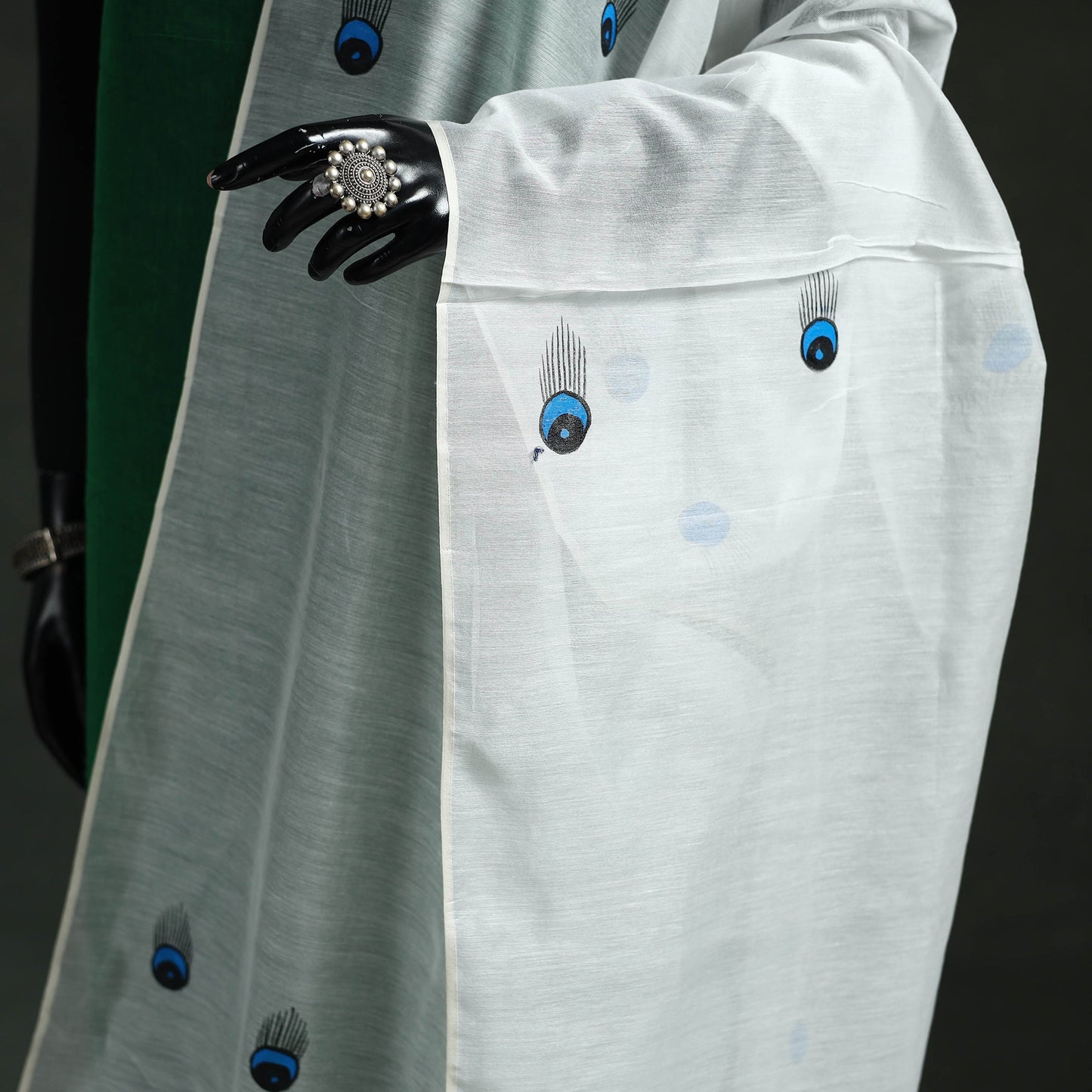 Original gond handpainted handloom chanderi silk dupatta 10