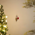 Shop Owl - Handmade Threadwork Stuffed Christmas Ornament