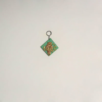 Owl - handpainted clay art keychain 19 - handcrafted