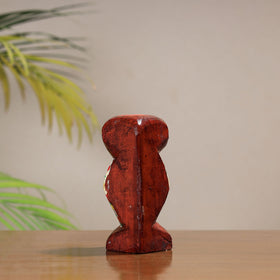 Owl - traditional burdwan wood craft handpainted sculpture