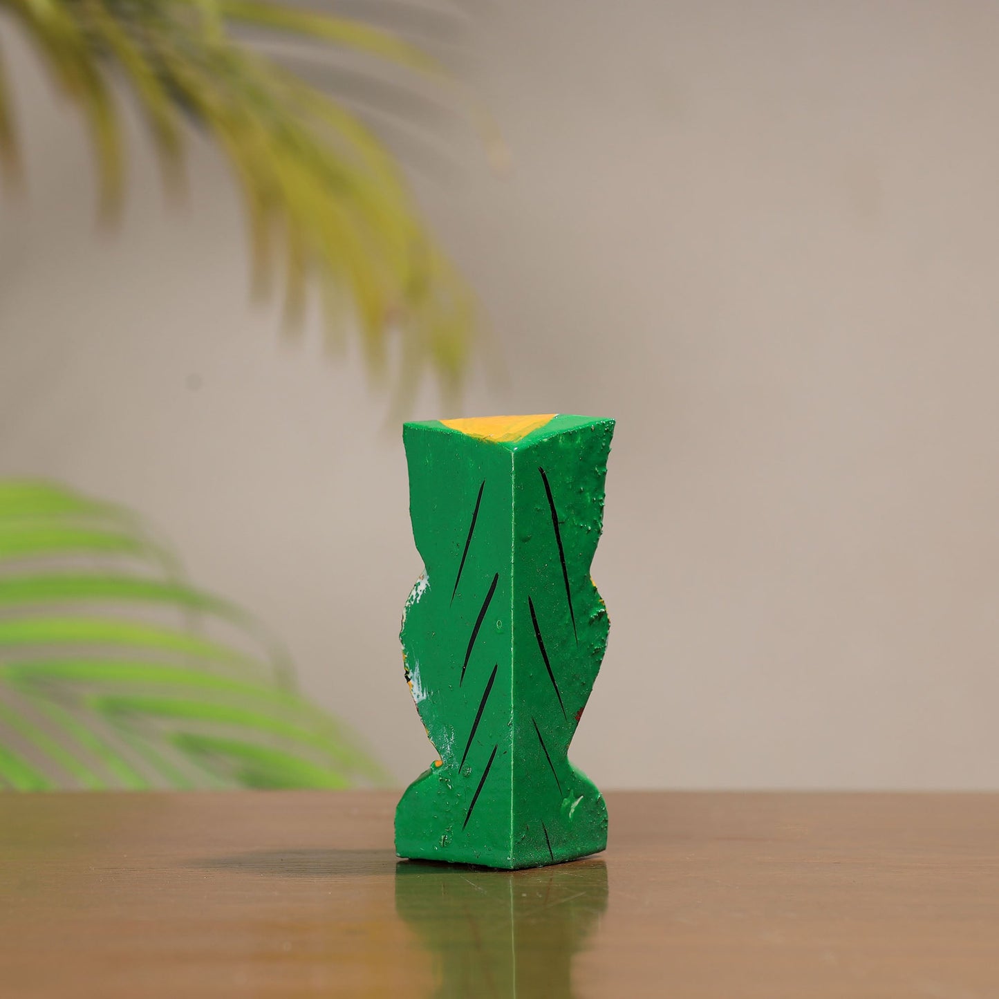  Traditional Burdwan Wood Craft Handpainted Sculpture 55 