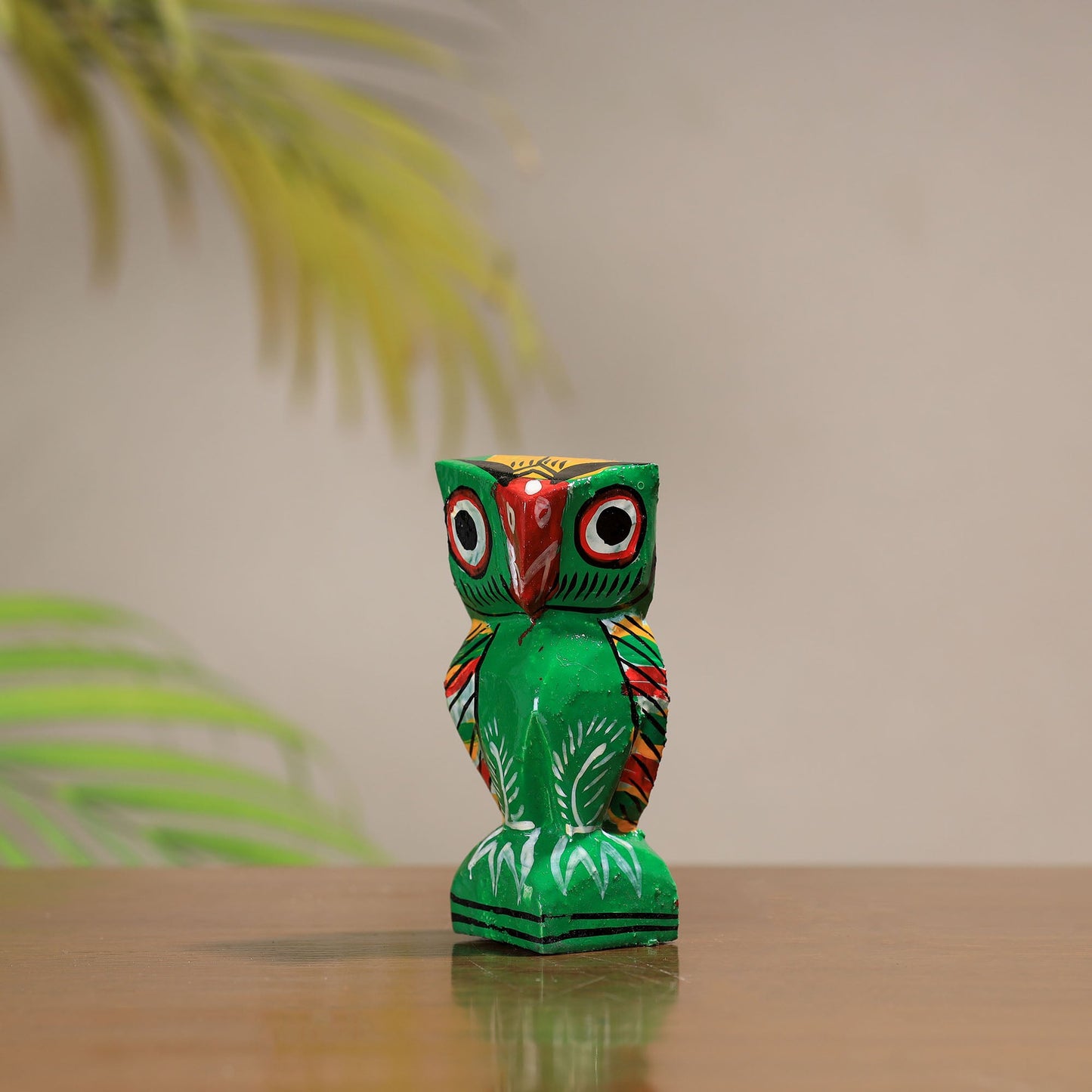  Traditional Burdwan Wood Craft Handpainted Sculpture 55 