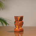 Buy Owl - Traditional Burdwan Wood Craft Handpainted Sculpture (Small) 11 Online at iTokri.com