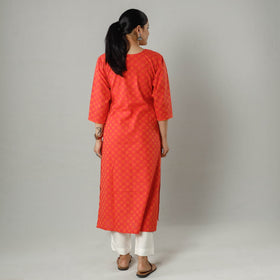  Jacquard Cotton Long Kurta for Women