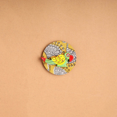  Parrot - Handmade Fabart Wooden Magnet 