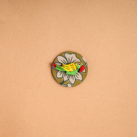  Parrot - Handmade Fabart Wooden Magnet 