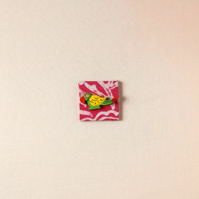  Parrot - Handmade Fabart Wooden Magnet 
