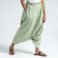  Plain Flex Cotton Elasticated Harem Pant 