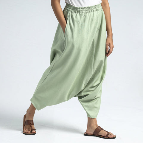  Plain Flex Cotton Elasticated Harem Pant 