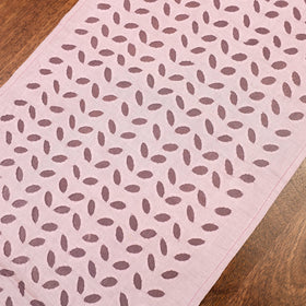 Pastel Pink Applique Cut Work Cotton Table Runner