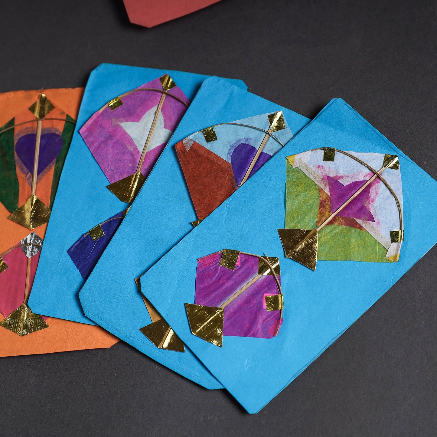 Buy पतंग Kite - Handmade Paper Work Bookmark (Set of 5) 