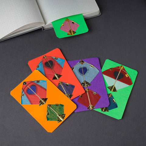Buy पतंग Kite - Handmade Paper Work Bookmark (Set of 5) 
