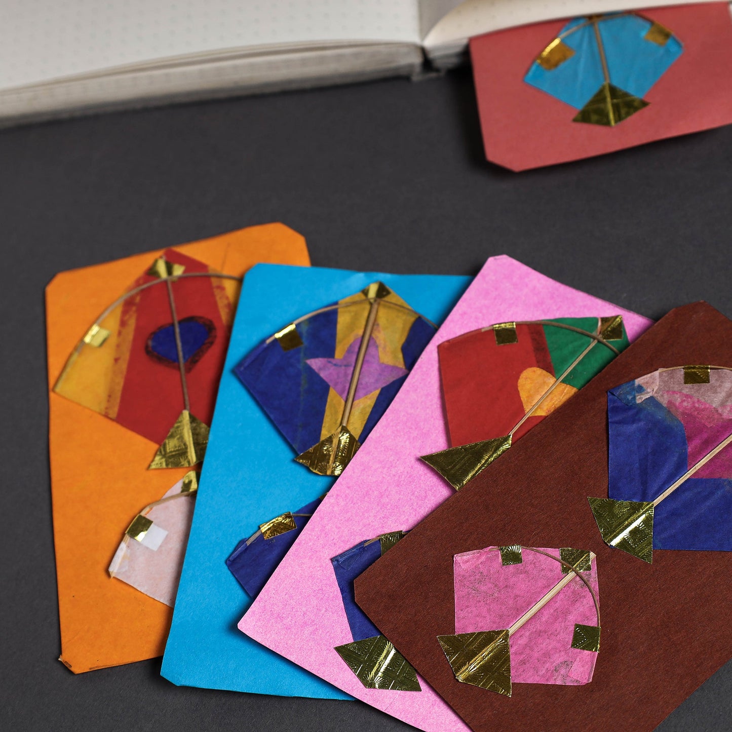 Buy पतंग Kite - Handmade Paper Work Bookmark (Set of 5) 