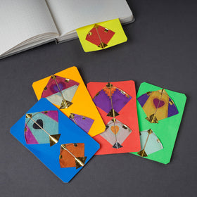 Buy पतंग Kite - Handmade Paper Work Bookmark (Set of 5) 