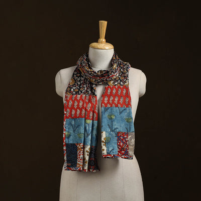 Patchwork cotton hand bagru stole 02 - handcrafted