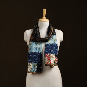 Patchwork cotton hand bagru stole 05 - handcrafted