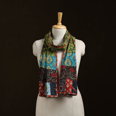 Patchwork cotton hand bagru stole 06 - handcrafted