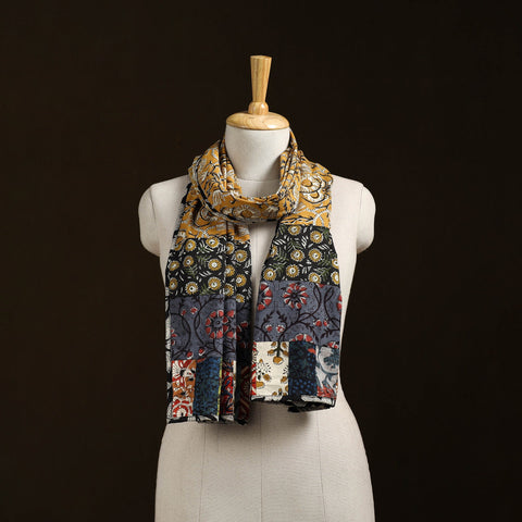 Patchwork cotton hand bagru stole 07 - handcrafted