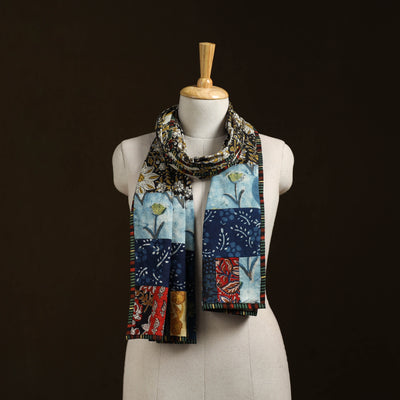 Patchwork cotton hand bagru stole 08 - handcrafted