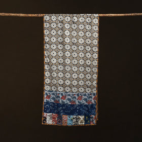 Patchwork cotton hand bagru stole 09 - handcrafted