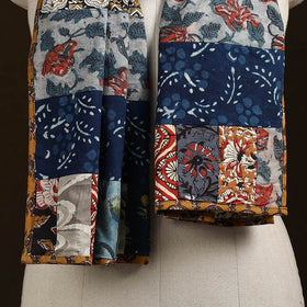 Patchwork cotton hand bagru stole 09 - handcrafted