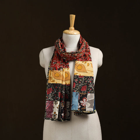 Patchwork cotton hand bagru stole 10 - handcrafted