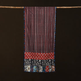 Patchwork cotton hand bagru stole 12 - handcrafted