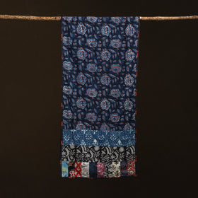 Patchwork cotton hand bagru stole 13 - handcrafted
