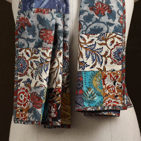 Patchwork cotton hand bagru stole 15 - handcrafted