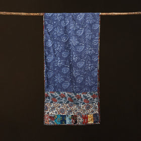 Patchwork cotton hand bagru stole 15 - handcrafted