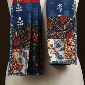 Patchwork cotton hand bagru stole 16 - handcrafted