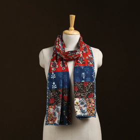 Patchwork cotton hand bagru stole 16 - handcrafted
