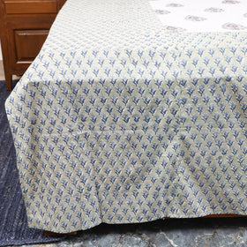 Patchwork hand double sanganeri bedsheet set (108 x 90 in)