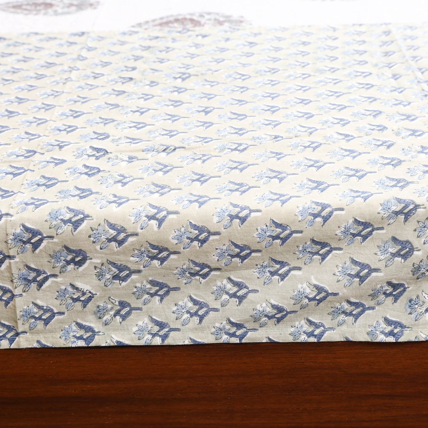 Patchwork hand double sanganeri bedsheet set (108 x 90 in)