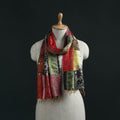 Patchwork reversible silk bengal hand kantha stitch stole