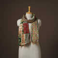 Patchwork reversible silk bengal hand kantha stitch stole