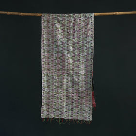 Patchwork reversible silk bengal hand kantha stitch stole