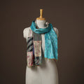 Patchwork reversible silk bengal hand kantha stitch stole