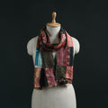 Patchwork reversible silk bengal hand kantha stitch stole
