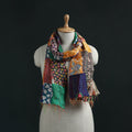 Patchwork reversible silk bengal hand kantha stitch stole