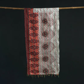 Patchwork reversible silk bengal hand kantha stitch stole