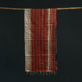 Patchwork reversible silk bengal hand kantha stitch stole