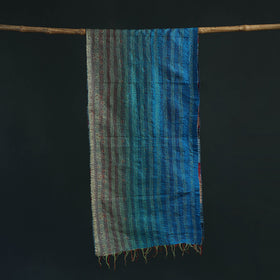 Patchwork reversible silk bengal hand kantha stitch stole