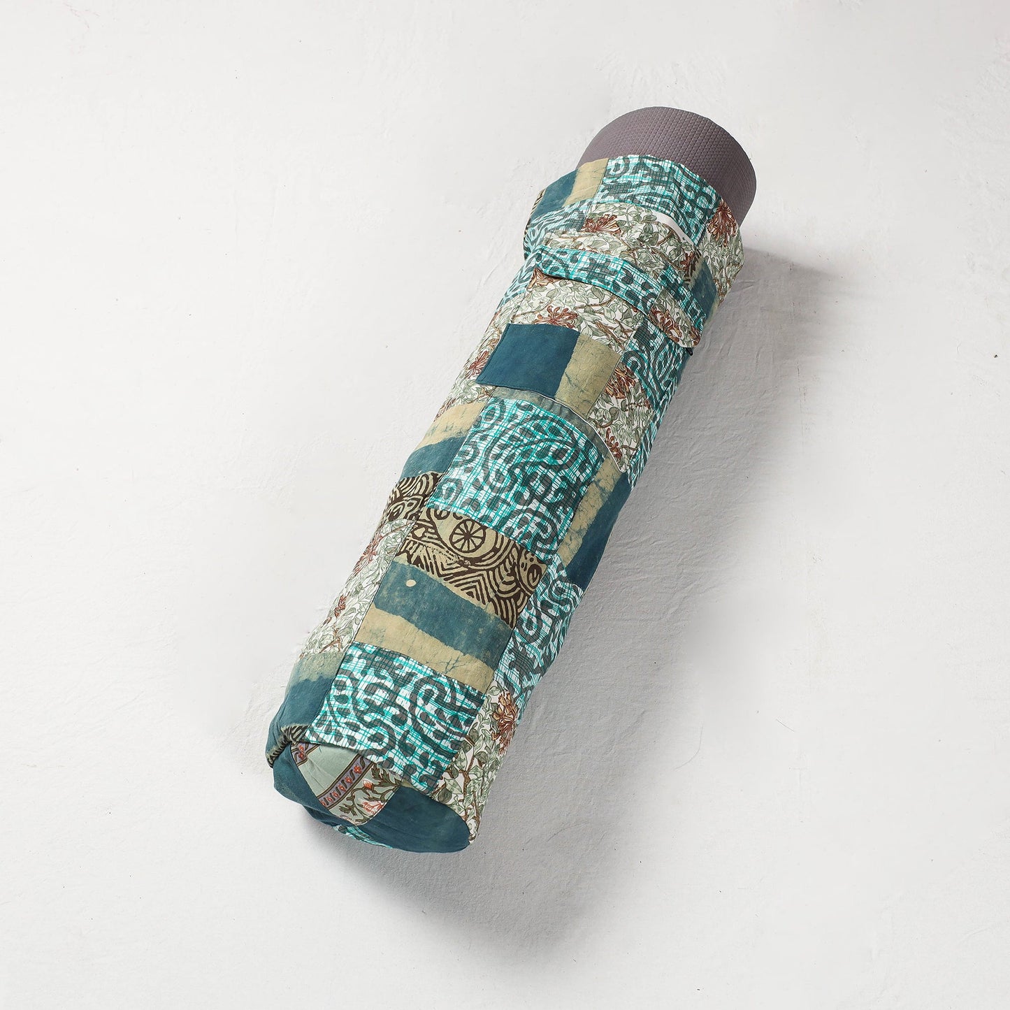 Green Patchwork Yoga Mat Bag by Jugaad 