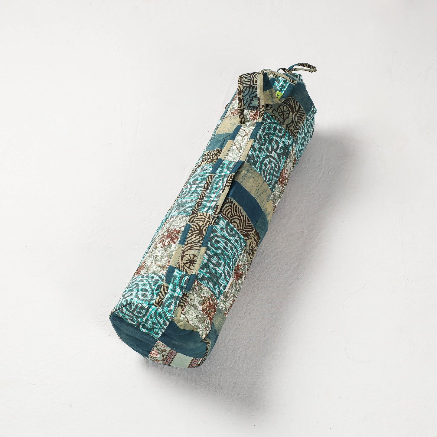 Green Patchwork Yoga Mat Bag by Jugaad 