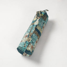 Green Patchwork Yoga Mat Bag by Jugaad 