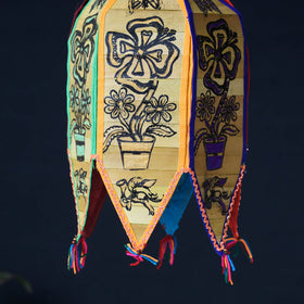  Pattachitra Handpainted Palm Leaf Lampshade 